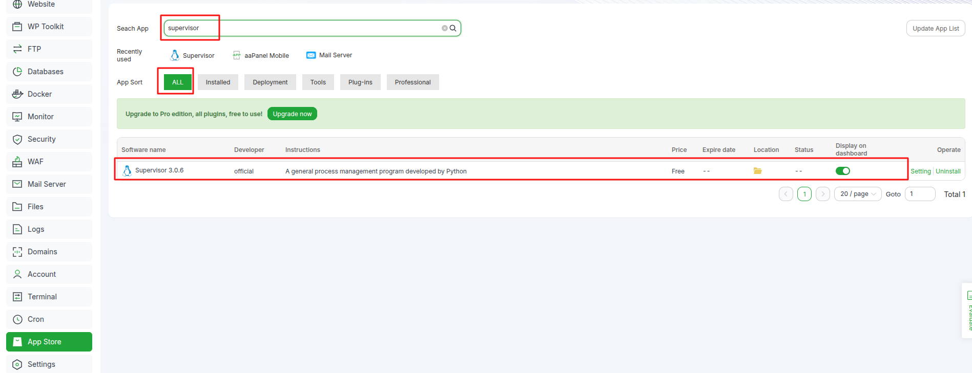 Install Supervisor from App Store